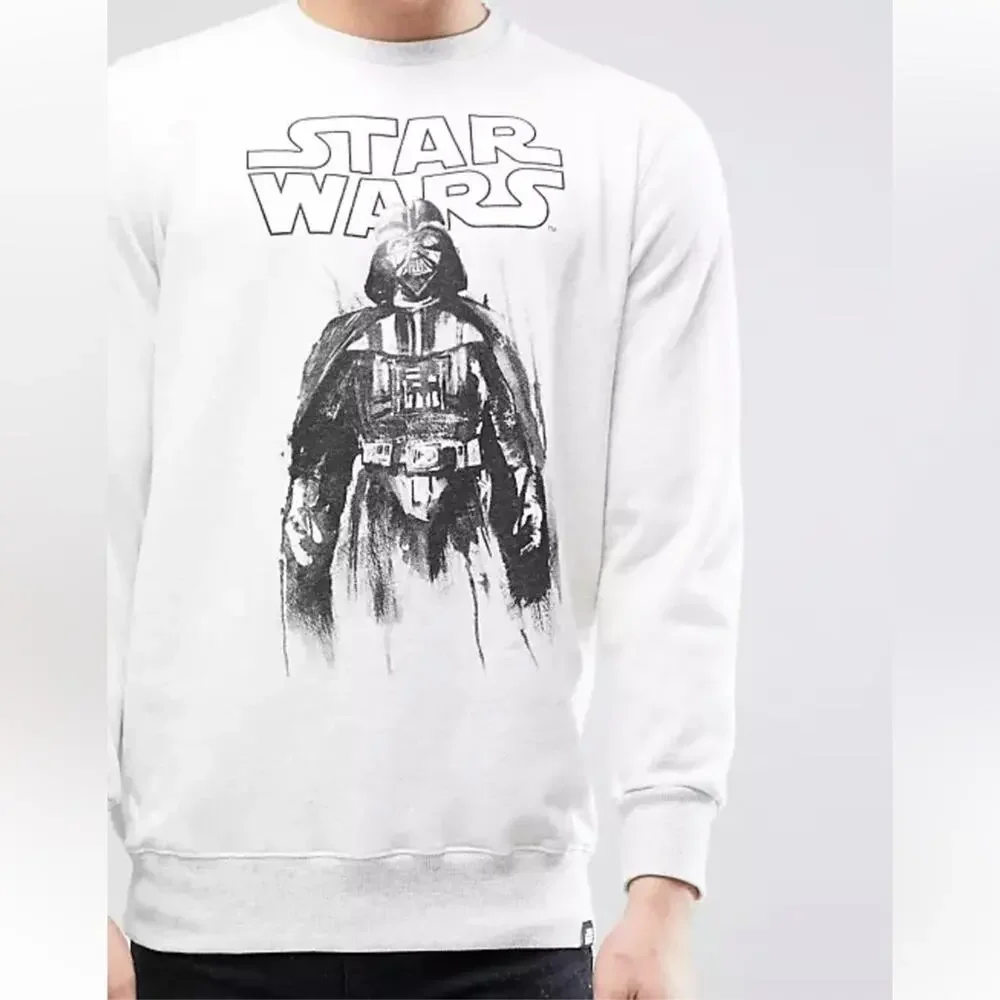 Pull&Bear Star Wars Graphic Sweatshirt XL Gray Oversized Crewneck Disney Logo